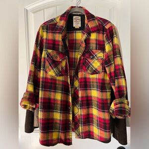 44mm Legendary Goods Plaid Flannel Shirt M Vibrant Workwear Gorpcore Cottagecore